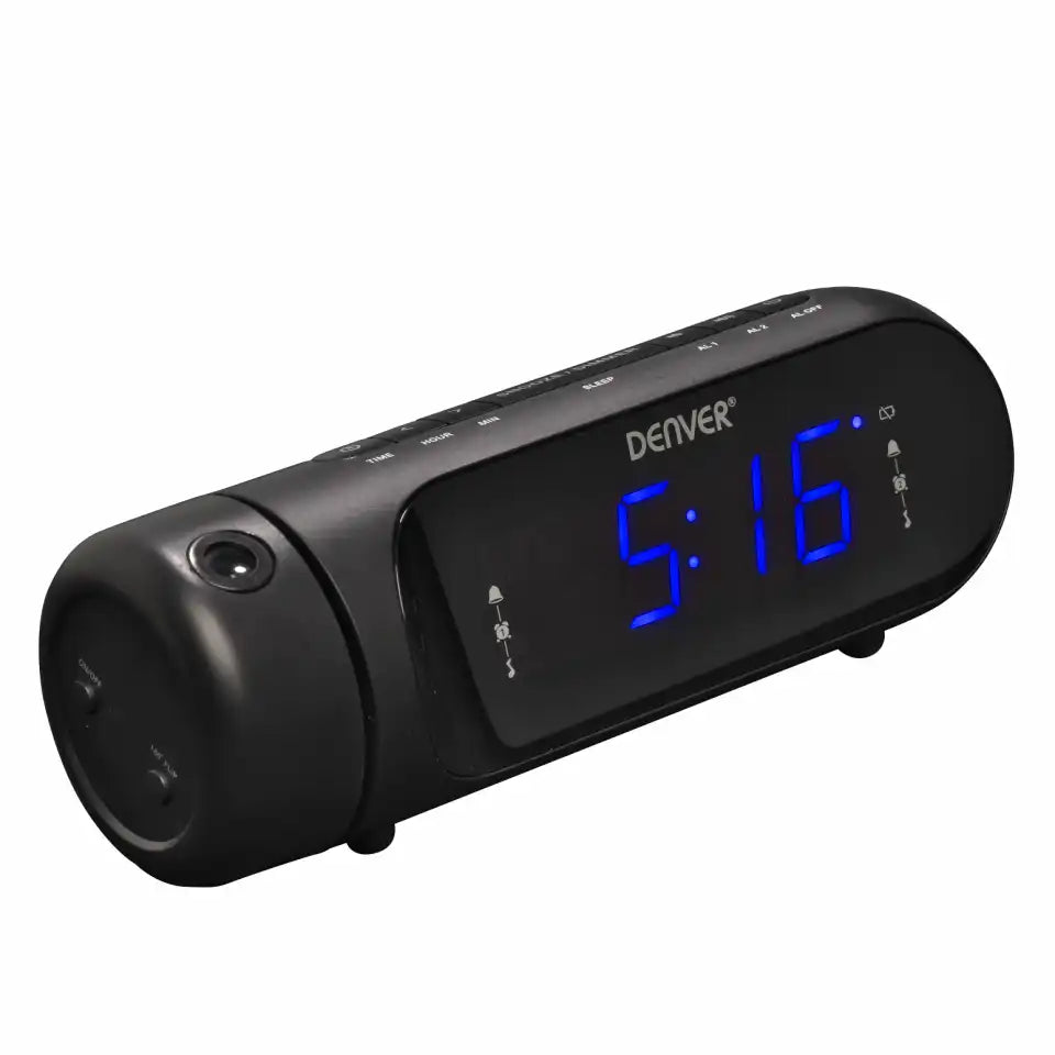 Radio reloj Denver con proyección y doble alarma | CPR-700